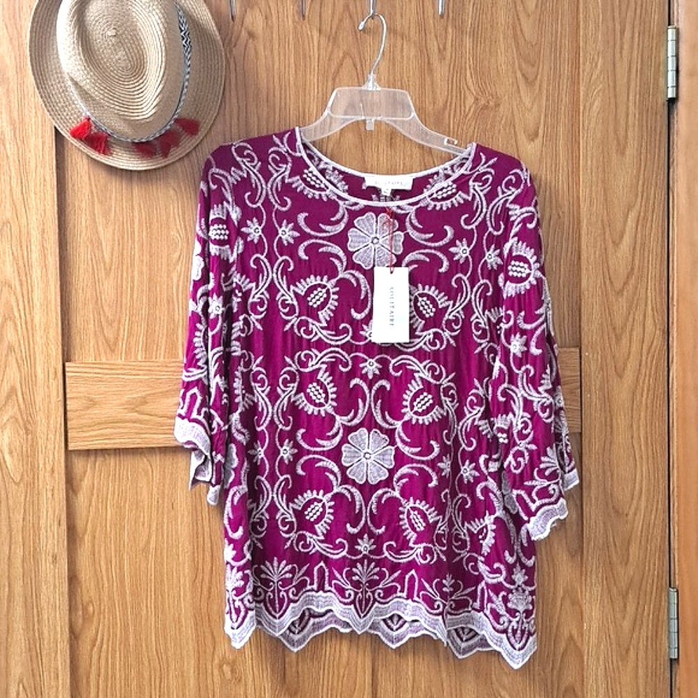 Solitaire embroidered blouse